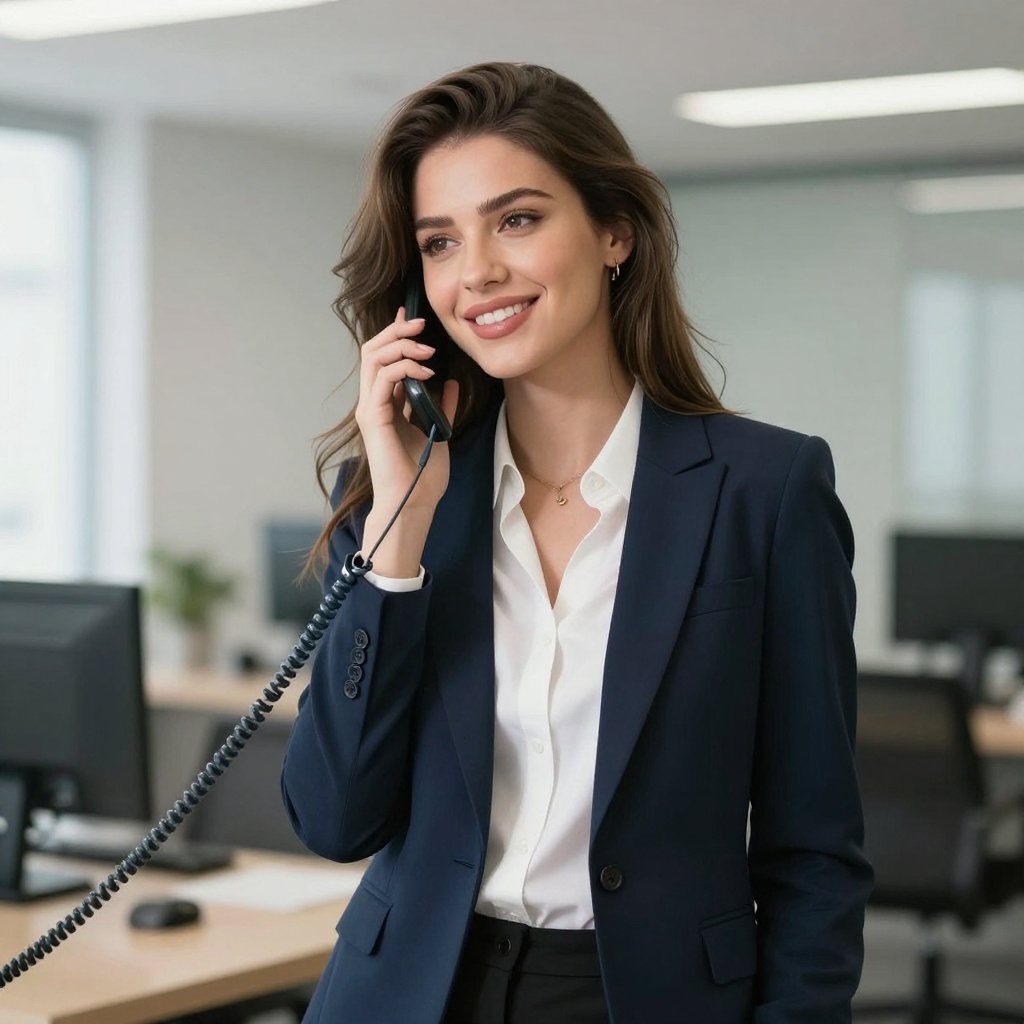 Woman talking on phone
